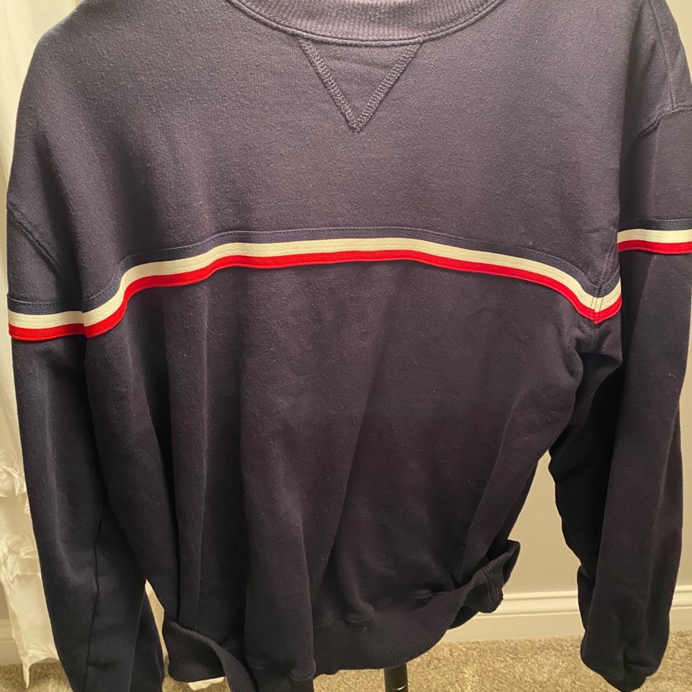Navy crew neck